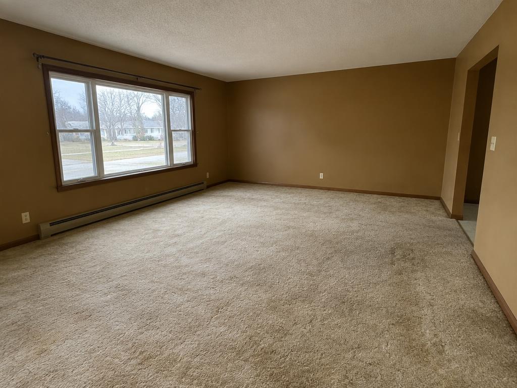 Living room: new flooring and paint — before